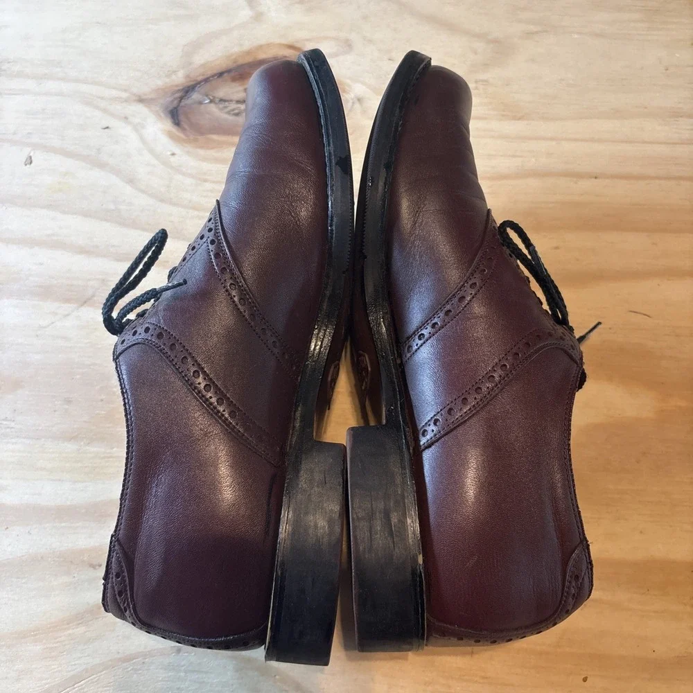 Musebeck All Seasons Casuals Oxfords Shoes Mens 8.5 EEE Brown Leather USA Vibram